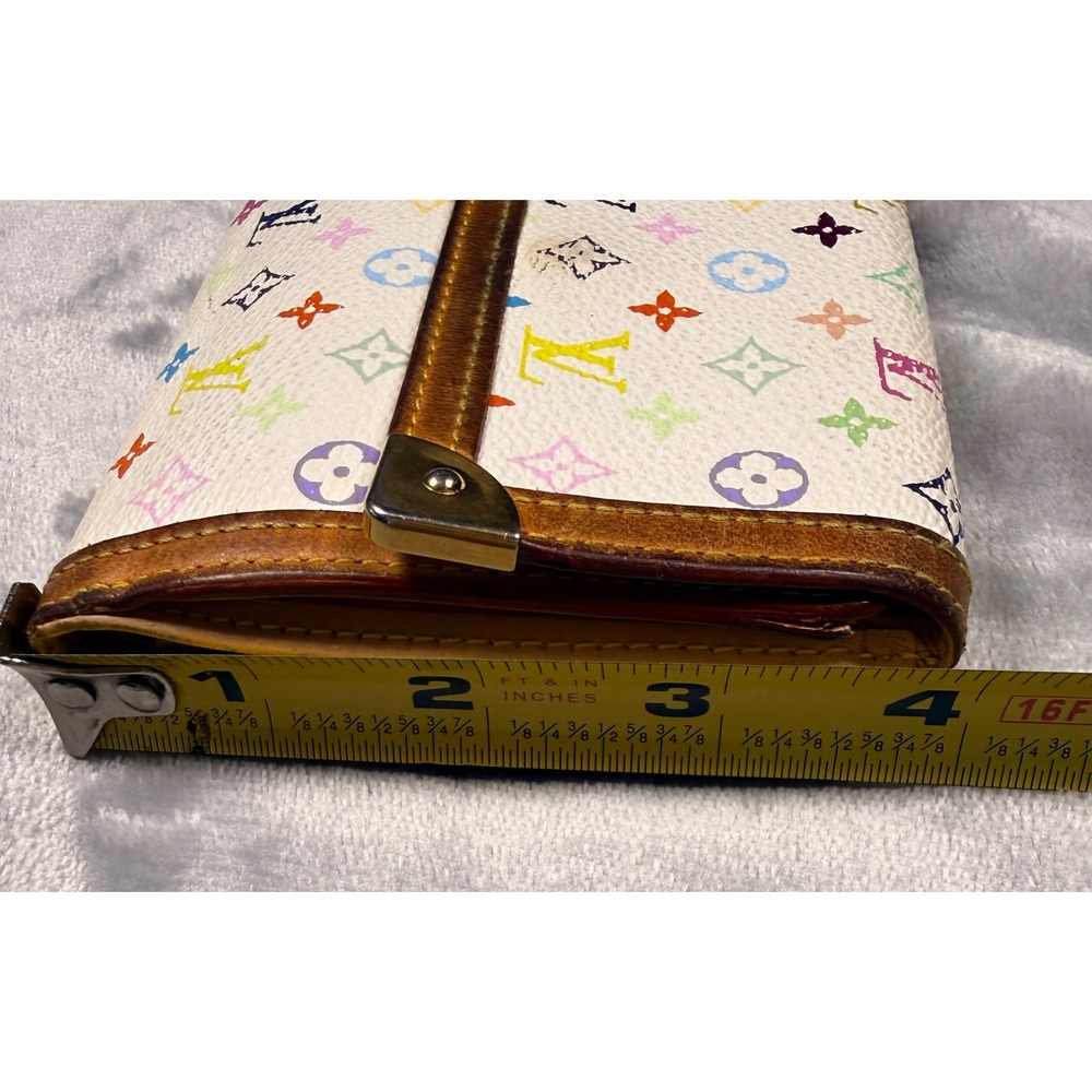 Louis Vuitton Multicolore Monogram Portefeuille Elise Wallet‎ White Murakami Y2K - Picture 16 of 16